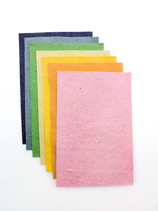 Handgjort papper - Rainbow edition